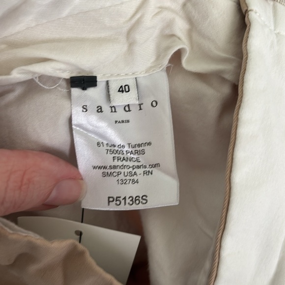 Sandro Khaki Pants Sz 40 (US 8) - Picture 5 of 10